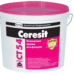Ceresit CT 54. Силикатная краска для внутренних и наружных работ