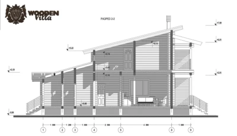 Проект дома из клееного бруса Вилла Амарант 3